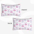 thumbnail image 2 of JUNZAN Heart Rabbit Pillow Cases Standard Size, with Envelope Closure Bed Pillow Cases(without pillow core),16"x24" inches, 2 of 5