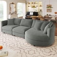 thumbnail image 2 of U_STYLE Three Indoor Cushioned Combination Sofas with Three Pillows and Curved Seat, for Living Room, Study Room, and Apartment, 2 of 9