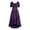Purple, variant on Renaissance Costume Women High Low Corset Dress Cottagecore Puff Sleeve Ruffles Fairy Dress
