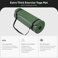 thumbnail image 3 of BalanceFrom Yoga Mat, 1" Extra Thick Exercise Pilates Workout Mat, Green Jasper, 3 of 6