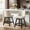 White-Faux Leather, variant on Firmoz 26" Swivel Bar Stools, PU Leather Upholstered Solid Wood Pub Chairs with Nailhead Trim, White