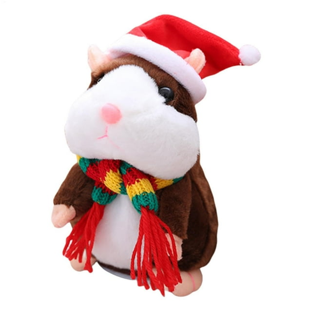 Talking Hamster Plush Toy Pet Speaking Repeats Words Fun Interactive Cloth Material With Battery Operated For Kids Gifts