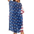 thumbnail image 3 of HELLHERO Distressed American Flag Kimono Cover Up - Lightweight Breathable Beachwear for Summer Vacation, Pool & Resort - Women's Loose Fit Swimsuit Coverup, 3 of 5