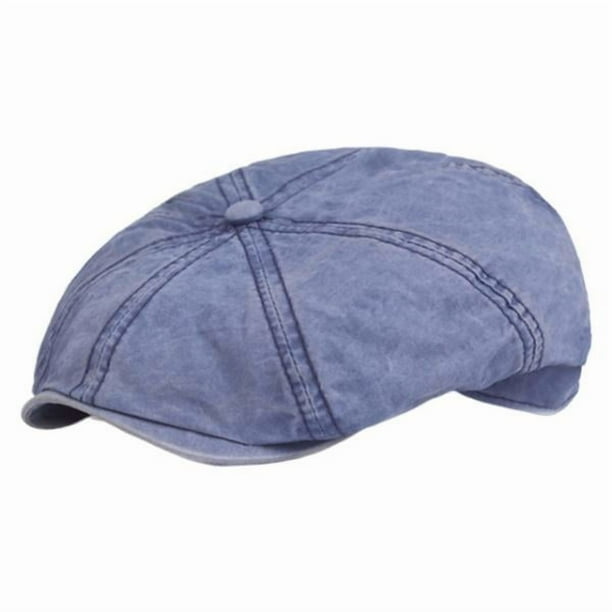 Boina de pintora para mujer, gorra plana, holgada, multifuncional, para actividades al aire libre Azul