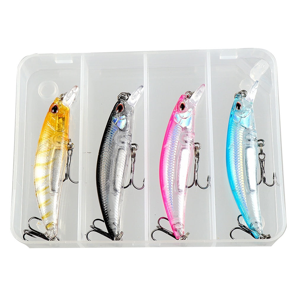 4pcs Fishing baits Equipment 6.5cm/6.5g Hard Lure Sinking for Long Casting Water