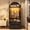 Black 2 Doors, variant on Blotout Arched Armoire Wardrobe Closet with LED Light & Glass Doors, 75" Tall 2 Door Armoire Closet with 2 Drawers & Storage Shelves, Large Bedroom Storage Clothes Organizer with Hanging Rod