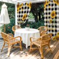 thumbnail image 3 of Outdoor Curtains for Patio Waterproof Bee Sunflowers Indoor/Outdoor Curtain Tiebacks Black Buffalo Plaid You Are My Sunshine Privacy Sun Block Grommet Drapes for Pergolas Gazebo 2 Panel 54x108 Inch, 3 of 9