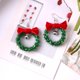 thumbnail image 3 of Pendientes con adornos navideños para mujer, pendientes con corona navideña, ganchos para rellenar calcetines, joyas hipoalergénicas para fiestas, regalos para hijas, 3 of 3