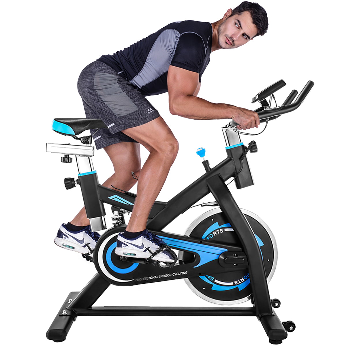 Indoor Cycle Exercise Bike, Stationary Bike Belt Drive Indoor Cycling