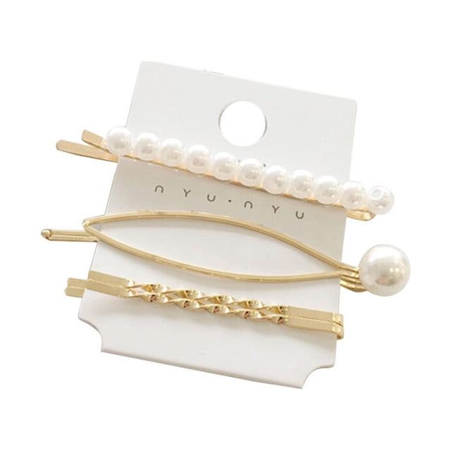 Ensemble de Pinces à Cheveux Perle 4 Pcs Pinces à Cheveux Décoratives de Mariée Accessoires de Cheveux Faits à la Main (Style 4)