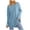 Blue, variant on Wiyuqeen Tunic Tops with Thumb Holes Women 2024 Basic Solid Crew Neck Long Blouses Dressy Casual Raglan Long Sleeve Tshirts to Wear with Leggings Baggy Clothing Autumn