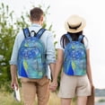 thumbnail image 6 of Balery Peacock Vintage Canvas Backpack for Men and Women - Large Capacity, Durable Travel Laptop Bag for School, Work, Hiking, and Outdoor Activities, 6 of 7