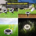 thumbnail image 4 of Solcellslampor för utomhus 8 LED, solcells trädgårdsgolvlampa, utomhusgolvlampa trädgårdslampor IP65 (8 varmvita), 4 of 5