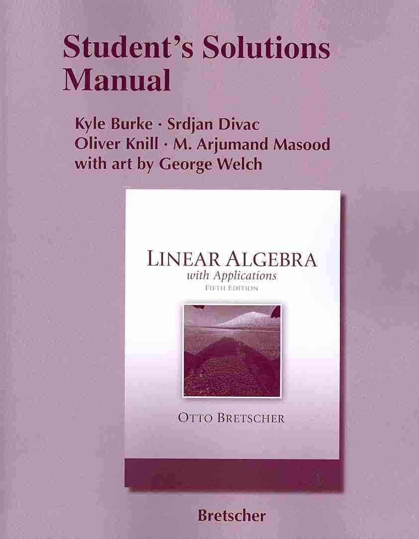 Student Solutions Manual for Linear Algebra with Applications - Walmart.com