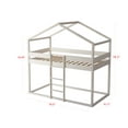 thumbnail image 4 of HMD Pasco Simple Over Simple Solid Wood House Loft B Frame Box, Gris Antique, 4 of 5