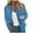 Blue, variant on Women's Casual Floral Zip Up Jacket Lightweight Spring Long Sleeve Coat Stylish Comfortable Outerwear Tops for Everyday Wear