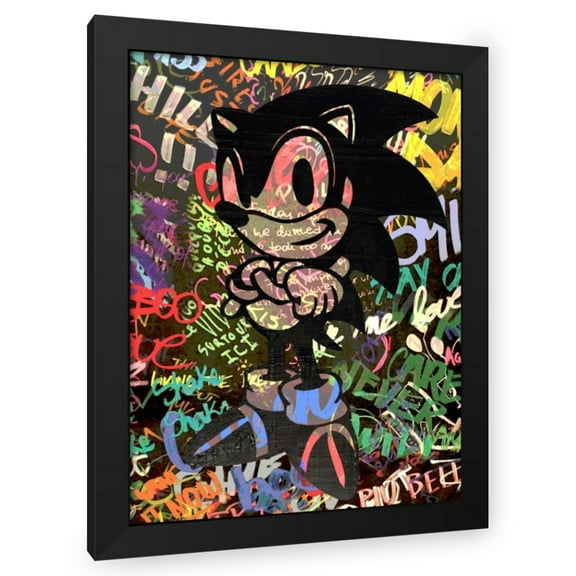 Stephen Chambers 19x24 Black Modern Wood Framed Wall Art Titled - Sonic
