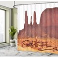 thumbnail image 5 of Ambesonne Tan Shower Curtain, Valley View of Western, 69"Wx84"L, Tan, 5 of 5
