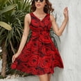 thumbnail image 3 of Valentine's Day Rose Flower Sundress Sleeveless Dress Summer Women Clothes Dress for Women Dresses, 3 of 7