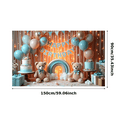 thumbnail image 5 of Teddy Bear Party Decoration Happy Birthday Banner Balloon Cake Decor for Kids Celebration Indoor Event, 5 of 7