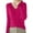 Hot Pink, variant on ManxiVoo V Neck Lightweight Sweater for Women Soft Knitted Pullover Long Sleeve Loose Fit Layering Staple Everyday Casual Top L Size Blue