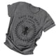 thumbnail image 4 of Guardurnaity Mujer Carta Gráfico Impreso Cuello Manga Corta Camisa Prendas para la parte del cuerpo Gris oscuro XL, 4 of 6