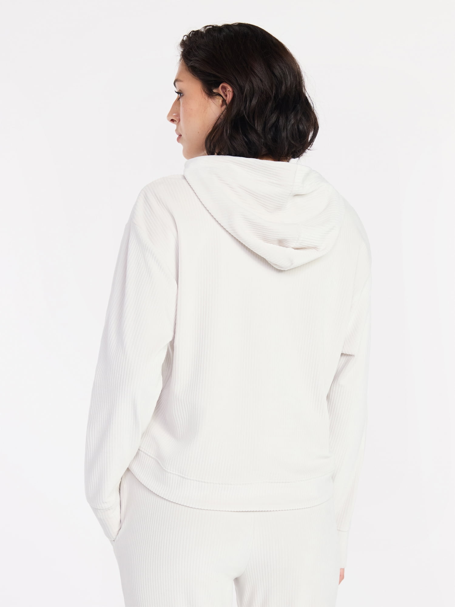 Avia Women's Rib Velour Hoodie, Sizes XS-XXXL