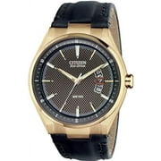 Citizen Men's Eco-Drive Gold-Tone Leather Watch AW1133-06H
