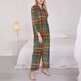 thumbnail image 3 of Fotbe colorful plaid Pattern Long Sleeve Pajama Set for Women,Sleepwear Set,2-piece Loungewear Set,Soft PJs Comfy Nightwear with Pockets -, 3 of 7