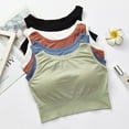 thumbnail image 2 of Sonducket Camiseta sin mangas elástica transpirable para el pecho, carpeta de cuello redondo, carpetas de pecho seco para mujer, para correr, Prendas para la parte del cuerpo Verde, 2 of 6