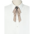 thumbnail image 4 of INSPIRE CHIC Women's Ribbon Brooch Necktie Rhinestone Bow Ties for Elegant Chic, 4 of 5