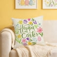 thumbnail image 3 of SIYTUAU Decorative Linen Pillow Cover 45X45 Cm With Easter Rabbit And Egg Pattern For Sofa Couch Home Spring Holiday C, 3 of 7