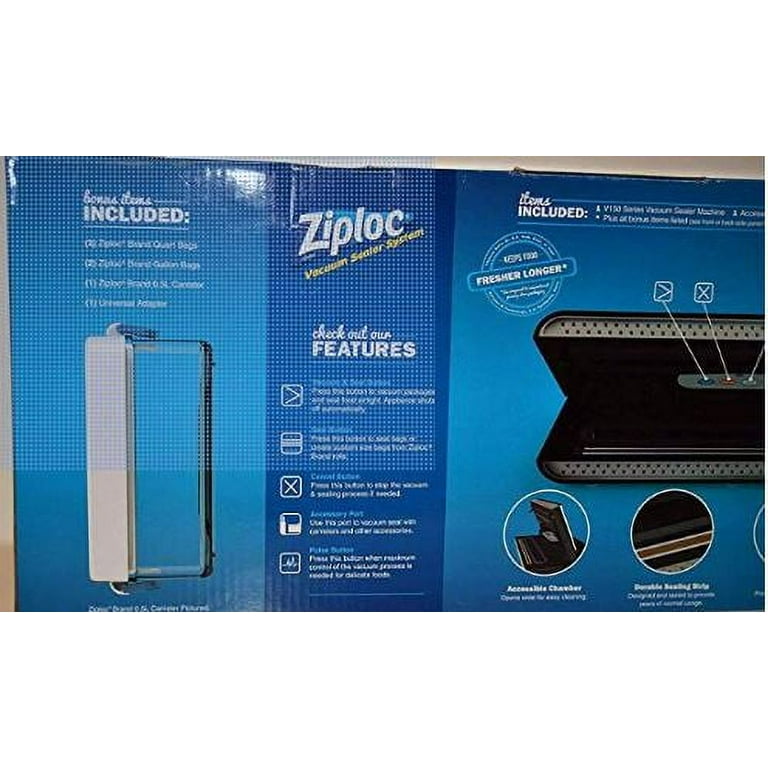 Ziploc Vacuum Starter Kit Freezer 3 Bags 1 Pump Quart Kitchen Food Storage  - Swedemom