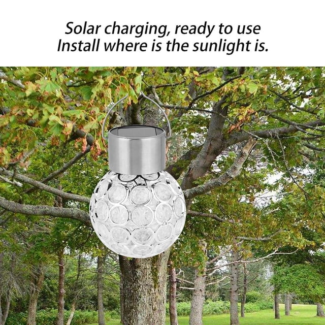 Lámpara colgante de bola solar, lámpara colgante de bola solar para jardín, lámpara LED con cambio de color, diseño de primera clase