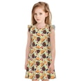 thumbnail image 1 of Vsdgher Chemises de Nuit Action de Grâce pour Filles Manches Courtes à Volants Robe de Nuit Pyjama pour Fête Pyjama-TG, 1 of 6