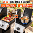 Syngar 4 Burner Bbq Gas Grill with Side Burner, Propane Grill, 605 Sq ...