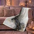 thumbnail image 6 of Elegant Marble Gold Vein, Festive autumn celebration Scene, Warm Flannel Blanket for Living Room and Family Room with Detailed Artwork, Art Lovers autumn celebration Gift, Festive Home Decor, 6 of 9