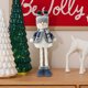 thumbnail image 4 of Decoración del hogar, decoración de habitaciones, decoración de paredes, lindo muñeco de nieve de tela azul, muñeco de ganchillo, regalo navideño hecho a mano, escultura de muñeco de nieve para interi, 4 of 5