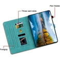 thumbnail image 3 of Premium PU Leather Case with Pen Holder for Samsung Galaxy Tab A9 8.7 Inch SM-X110/X115/X117, Magnetic Clasp Stand,Green, 3 of 9