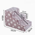 thumbnail image 5 of 3/4 Pets Steps Foam Dogs Secure Stairs Ramps Non-Slip Pets Star Steps for Protect Older Dogs Pets with Joint Pain Sofa Bed Ladde,4 blue, 5 of 5