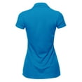 thumbnail image 3 of A2Y Women's Basic Casual 4-Button Junior-Fit PK Ring Spun Cotton Pique Polo Shirt Turquoise L, 3 of 6