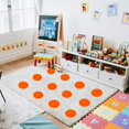 thumbnail image 5 of Carpet Circles IKAYAS, 60 unidades, manchas de nailon de 10 cm, color naranja, 5 of 5