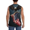 thumbnail image 4 of Balery American Flag Camisetas sin mangas para hombre, absorbe la humedad y protege contra el mal olor.-Small, 4 of 7