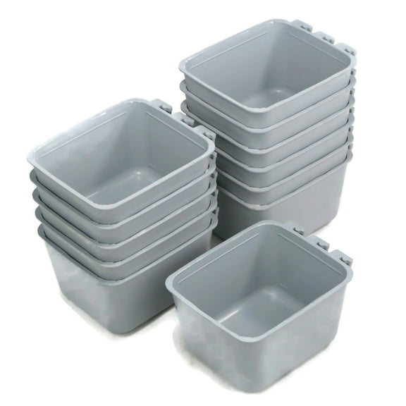 The ROP Shop 12-Pack - Gray Cage Cups for Chickens, Dogs, Pheasants, Rabbits Feed & Water