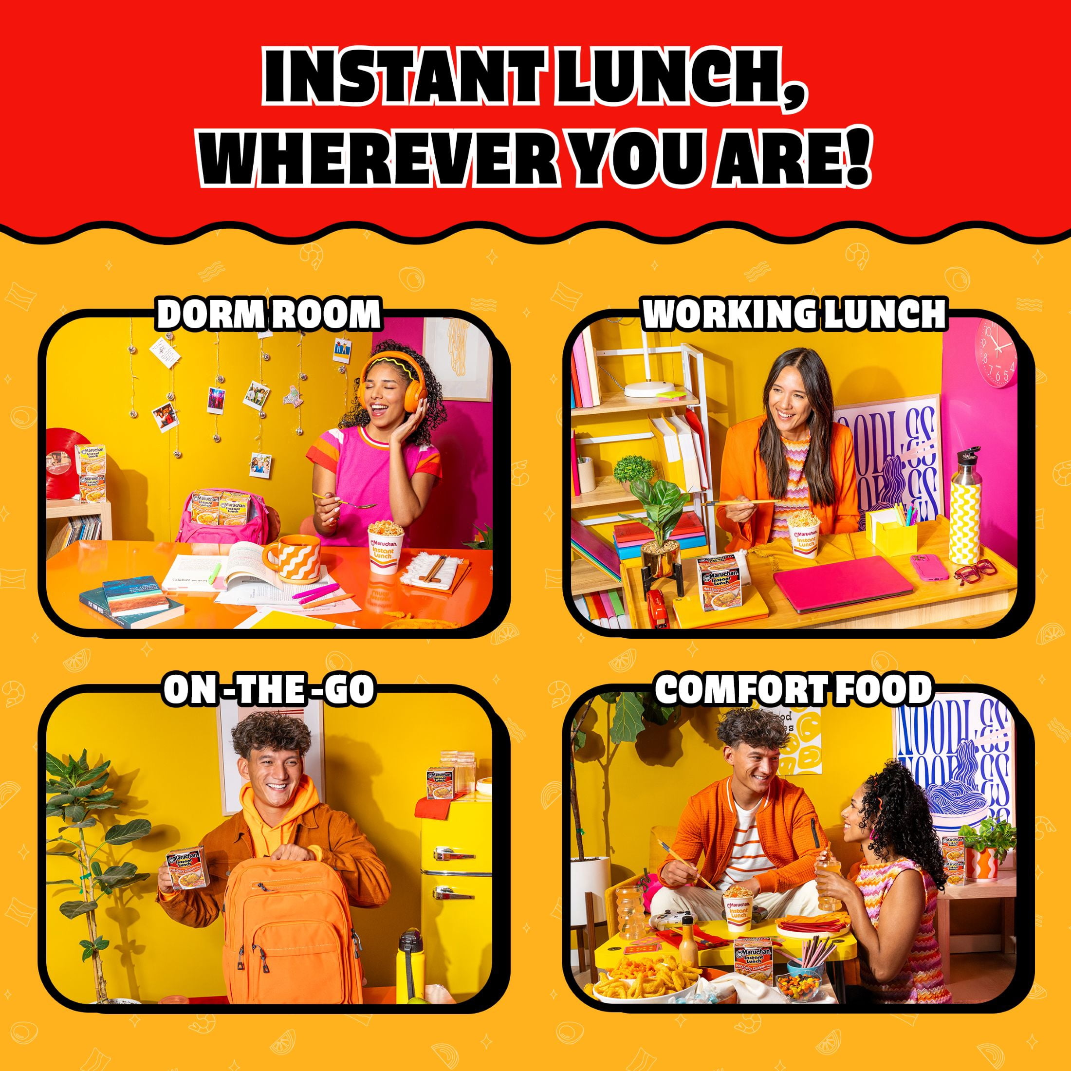 Maruchan Instant Lunch Ramen Noodles, Hot & Spicy Chicken Flavor, 2.25 oz Cup