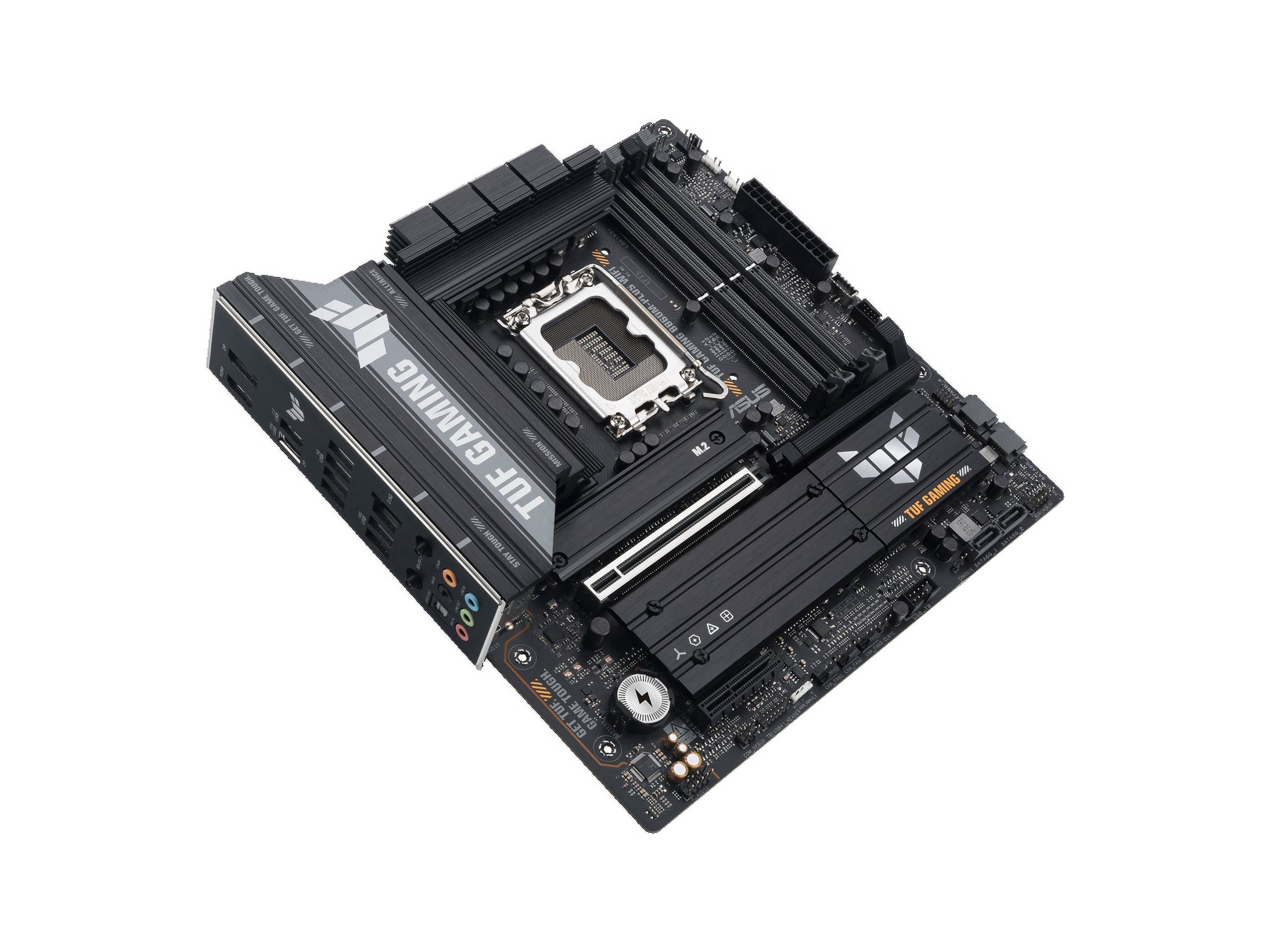 ASUS TUF GAMING B860M-PLUS WIFI B860 LGA 1851 mATX motherboard, Intel Core Ultra Series 2 Ready, AI PC, 12+1+2+1 80A stages, DDR5 ,PCIe 5.0, 3x M.2, Wi-Fi 7,  2.5G LAN, HDMI, USB 20Gbps Type-C