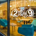 thumbnail image 1 of Adhesivos de pared, Adhesivo de decoración navideña 2019 La felicidad de Navidad y año nuevo se puede quitar, blanco Xemadio CKCJCG4US, 1 of 2