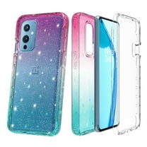for OnePlus 9 1 9 Glitter Bling Full Body Bumper Case Phone Case PU Shock Bumper Scratch Guard Skin Wrap Slim Cover