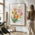 thumbnail image 3 of Tulips with Daffodils and Butterfly - Glen Rock Pennsylvania Drawing Floral Flowers Botanical Vintage Nature Unframed Wall Art Print 20 x 30 inches, 3 of 16