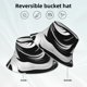 thumbnail image 2 of Balery Abstract Black White Swirls Sombreros para el sol para hombre y mujer, sombrero de pescador con UPF 50+, 2 of 6